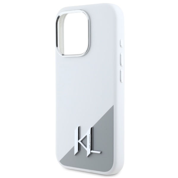 Karl Lagerfeld - Silicone (KLHMP16XSCMKMPCH) - iPhone 16 Pro Max - White Initial Logo