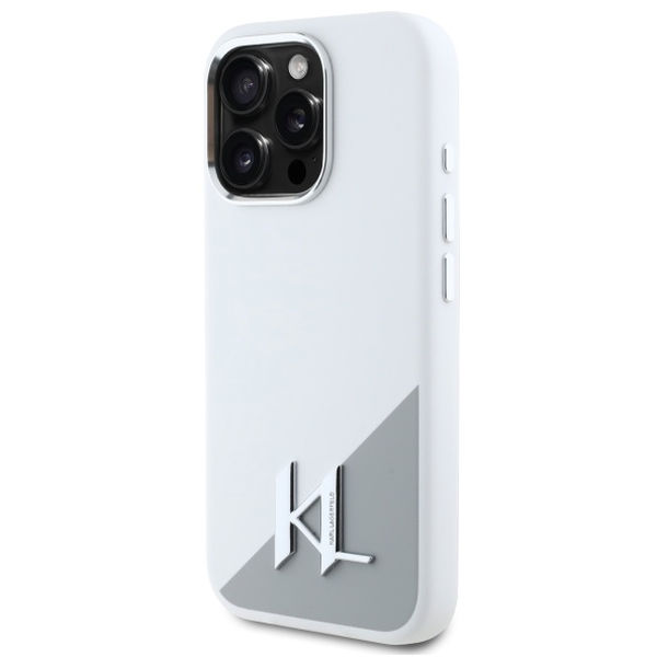 Karl Lagerfeld - Silicone (KLHMP16XSCMKMPCH) - iPhone 16 Pro Max - White Initial Logo