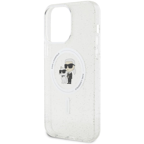 Karl Lagerfeld - Glitter MagSafe (KLHMP15XHGKCNOT) - iPhone 15 Pro Max - Transparent Karl&Choupette