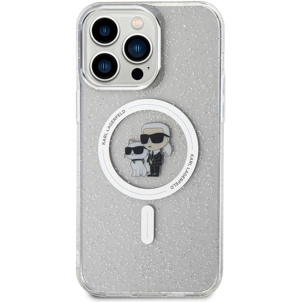 Karl Lagerfeld - Glitter MagSafe (KLHMP15XHGKCNOT) - iPhone 15 Pro Max - Transparent Karl&Choupette