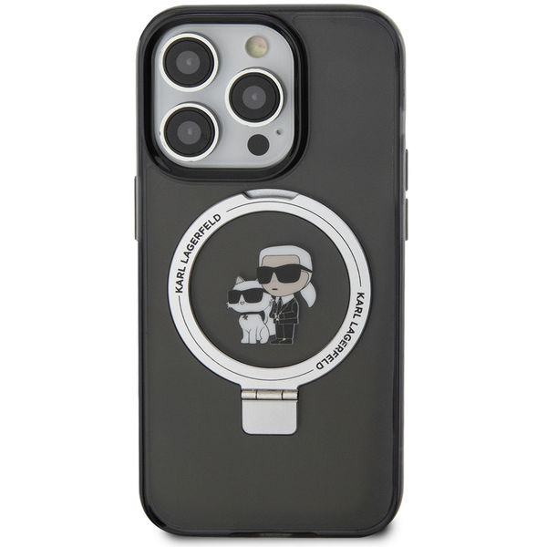 Karl Lagerfeld - Hardcase Ring Stand MagSafe (KLHMP15XHMRSKCK) - iPhone 15 Pro Max - Karl&Choupette