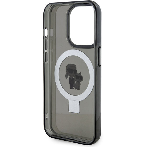Karl Lagerfeld - Hardcase Ring Stand MagSafe (KLHMP15XHMRSKCK) - iPhone 15 Pro Max - Karl&Choupette