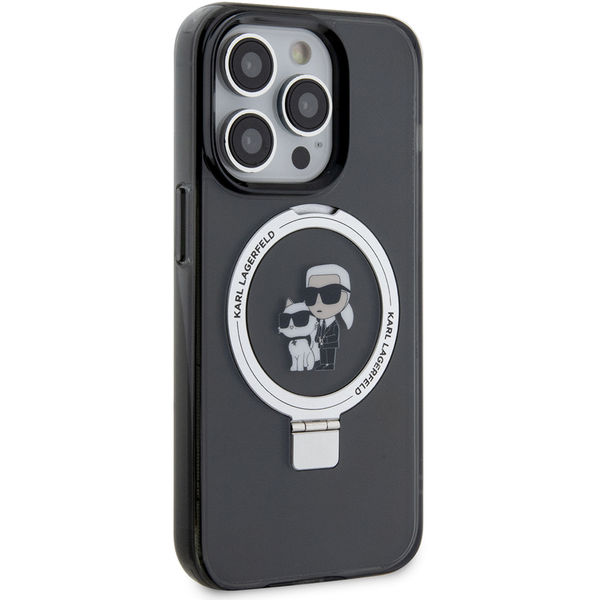 Karl Lagerfeld - Hardcase Ring Stand MagSafe (KLHMP15XHMRSKCK) - iPhone 15 Pro Max - Karl&Choupette