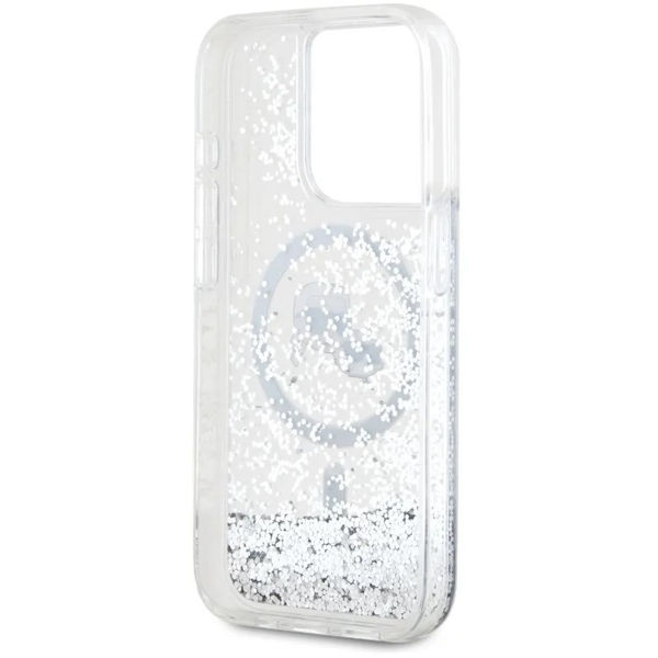Karl Lagerfeld - Liquid Glitter MagSafe (KLHMP15XLGKCSGH) - iPhone 15 Pro Max - Transparent Karl&Choupette Head