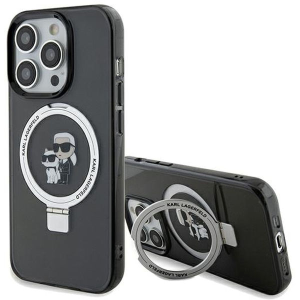 Karl Lagerfeld - Hardcase Ring Stand MagSafe (KLHMP14XHMRSKCK) - iPhone 14 Pro Max - Karl&Choupette
