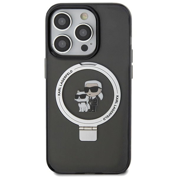 Karl Lagerfeld - Hardcase Ring Stand MagSafe (KLHMP14XHMRSKCK) - iPhone 14 Pro Max - Karl&Choupette