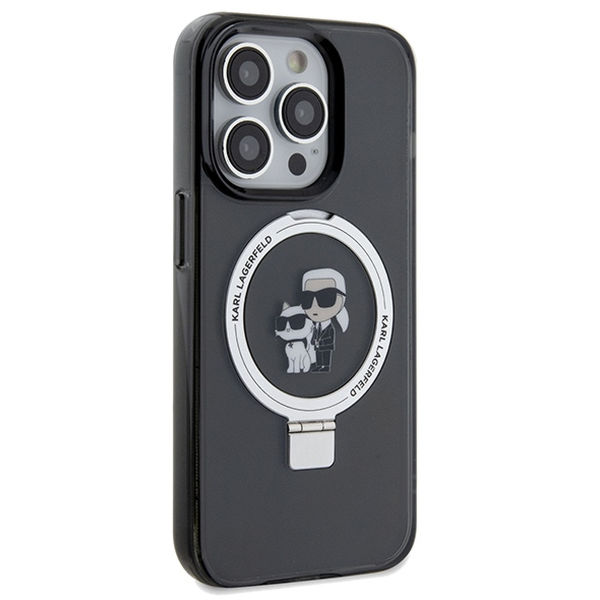 Karl Lagerfeld - Hardcase Ring Stand MagSafe (KLHMP14XHMRSKCK) - iPhone 14 Pro Max - Karl&Choupette