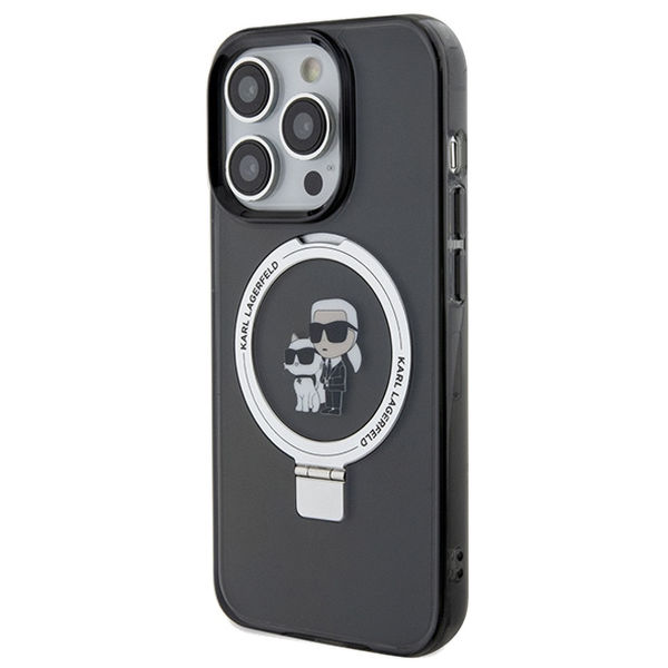 Karl Lagerfeld - Hardcase Ring Stand MagSafe (KLHMP14XHMRSKCK) - iPhone 14 Pro Max - Karl&Choupette