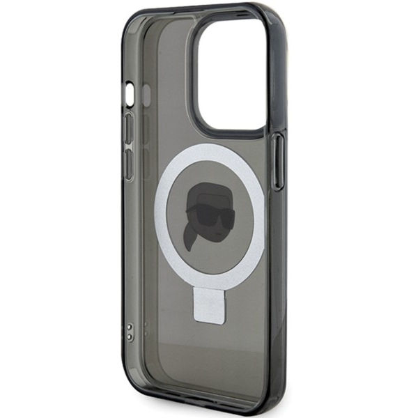 Karl Lagerfeld - Hardcase Ring Stand MagSafe (KLHMP15LHMRSKHK) - iPhone 15 Pro - Karl Head