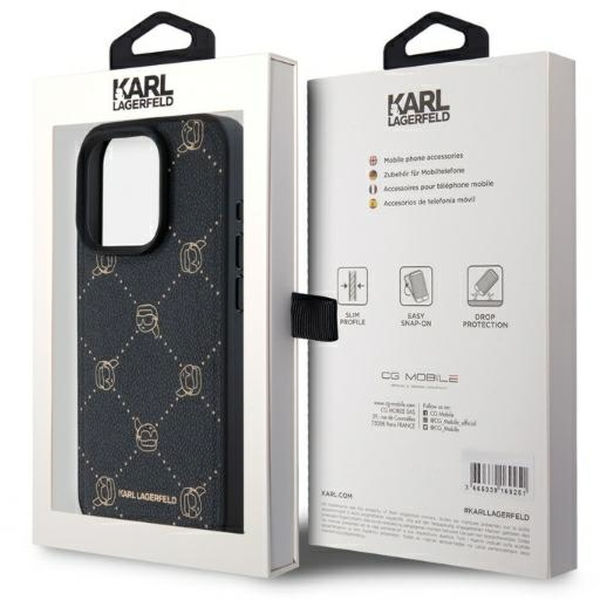 Karl Lagerfeld - Leather MagSafe (KLHMP15LPGKHPHK) - iPhone 15 Pro - Karl Head