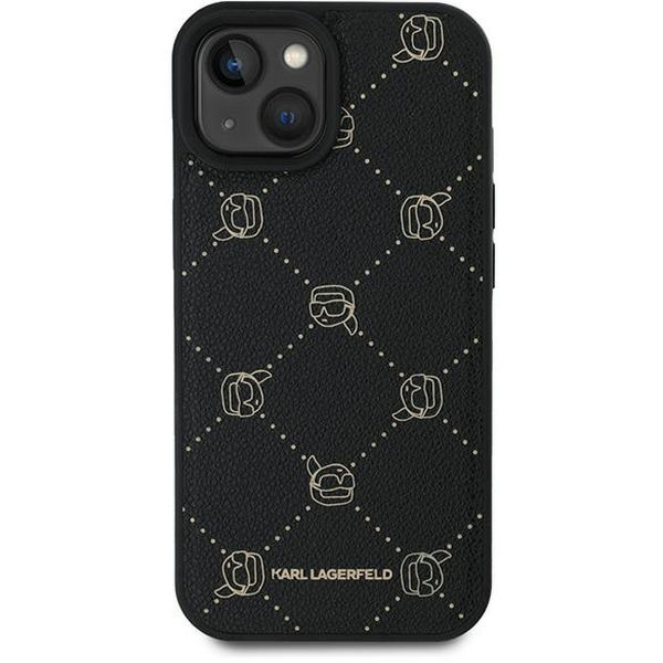 Karl Lagerfeld - Leather MagSafe (KLHMP15MPGKHPHK) - iPhone 15 Plus - Karl Head