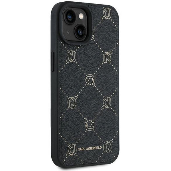 Karl Lagerfeld - Leather MagSafe (KLHMP15MPGKHPHK) - iPhone 15 Plus - Karl Head