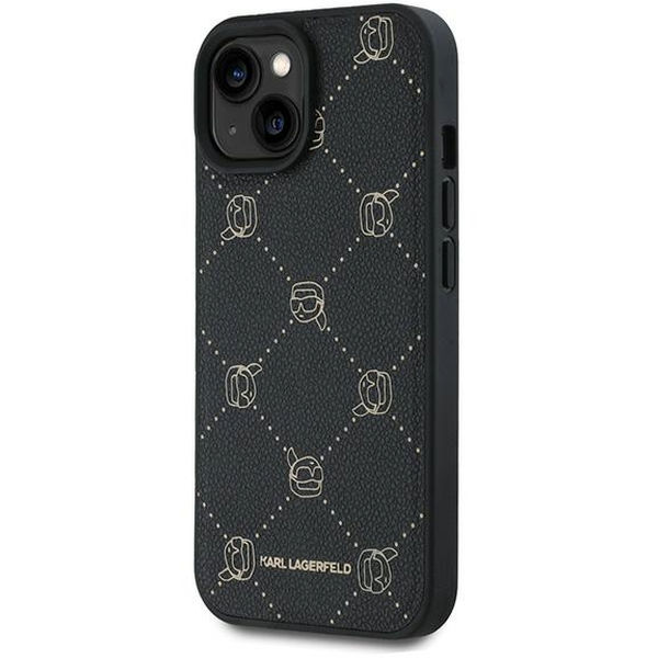 Karl Lagerfeld - Leather MagSafe (KLHMP15MPGKHPHK) - iPhone 15 Plus - Karl Head