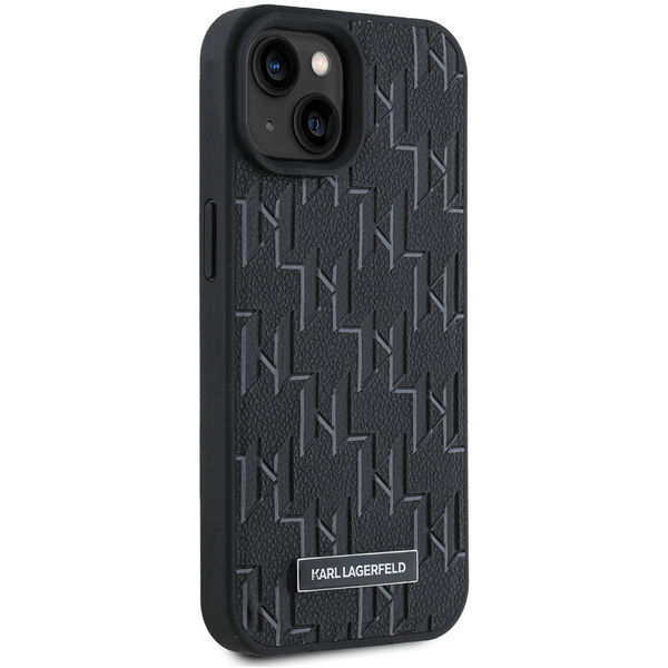 Karl Lagerfeld - Leather MagSafe (KLHMP15SPKHPORPK) - iPhone 15 - Monogram Metal Logo