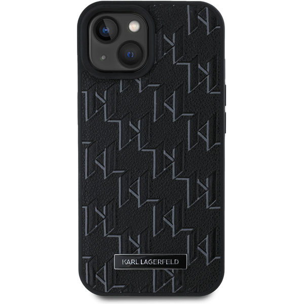 Karl Lagerfeld - Leather MagSafe (KLHMP15SPKHPORPK) - iPhone 15 - Monogram Metal Logo