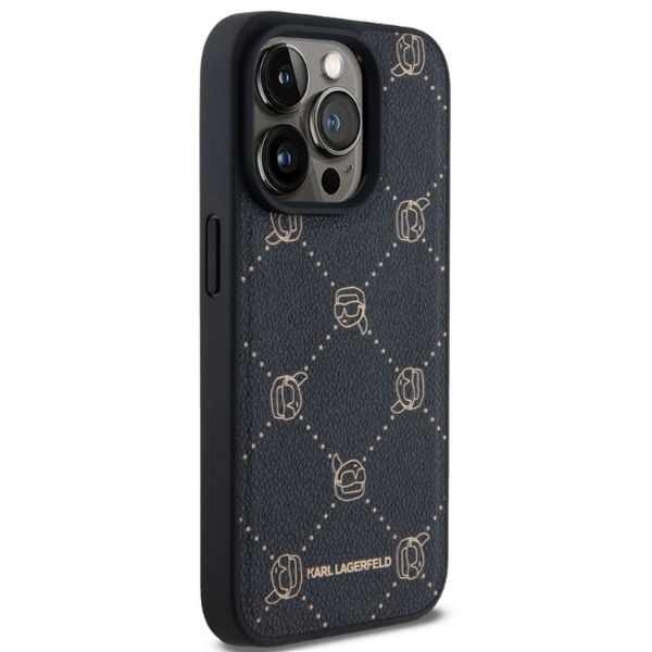 Karl Lagerfeld - Leather MagSafe (KLHMP15XPGKHPHK) - iPhone 15 Pro Max - Karl Head