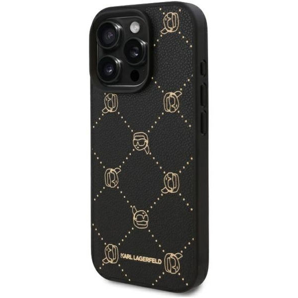 Karl Lagerfeld - Leather MagSafe (KLHMP16LPGKHPHK) - iPhone 16 Pro - Karl Head