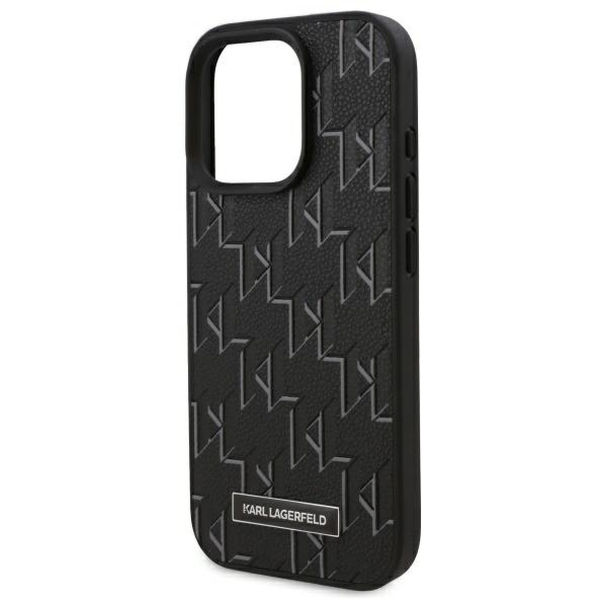 Karl Lagerfeld - Leather MagSafe (KLHMP16LPKHPORPK) - iPhone 16 Pro - Monogram Metal Logo
