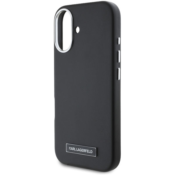 Karl Lagerfeld - Leather MagSafe (KLHMP16MPGMSRPK) - iPhone 16 Plus - FW Metal Plate