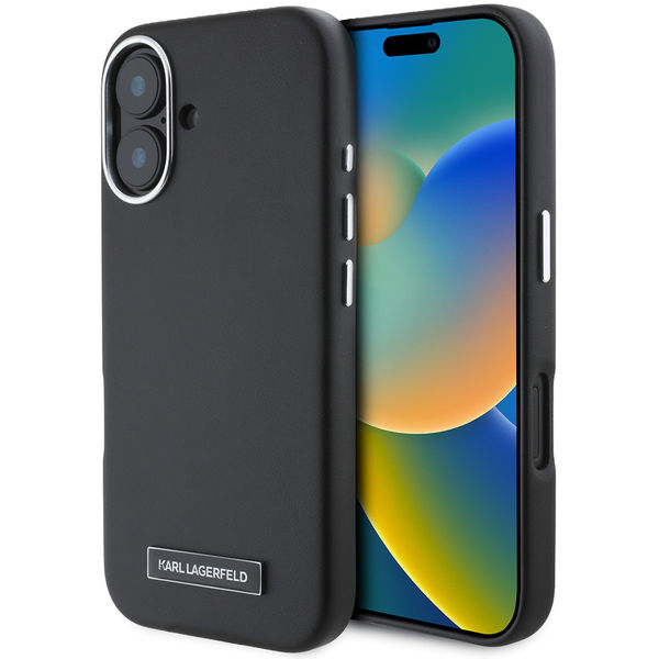 Karl Lagerfeld - Leather MagSafe (KLHMP16SPGMSRPK) - iPhone 16 - FW Metal Plate