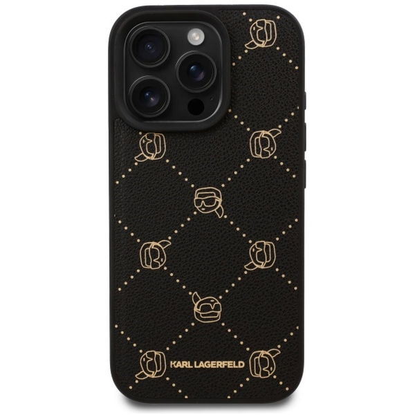 Karl Lagerfeld - Leather MagSafe (KLHMP16XPGKHPHK) - iPhone 16 Pro Max - Karl Head