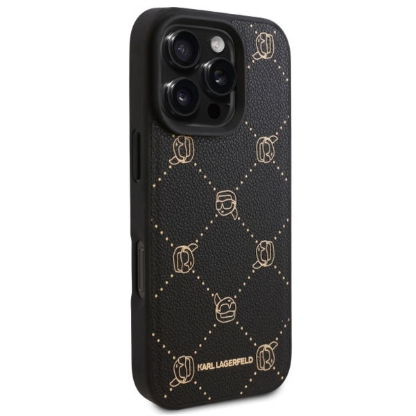 Karl Lagerfeld - Leather MagSafe (KLHMP16XPGKHPHK) - iPhone 16 Pro Max - Karl Head