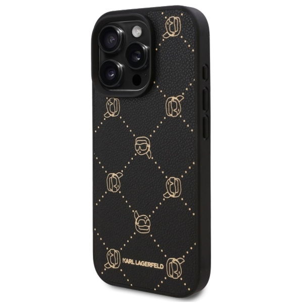 Karl Lagerfeld - Leather MagSafe (KLHMP16XPGKHPHK) - iPhone 16 Pro Max - Karl Head