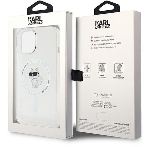 Karl Lagerfeld - IML MagSafe (KLHMP14SHFCCNOT) - iPhone 14 - Transparent Choupette