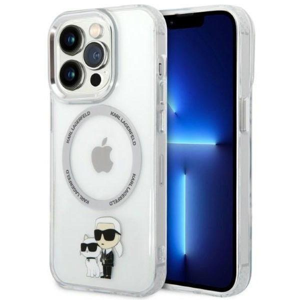 Karl Lagerfeld - Hardcase MagSafe (KLHMP14LHNKCIT) - iPhone 14 Pro - Transparent Iconic Karl&Choupette