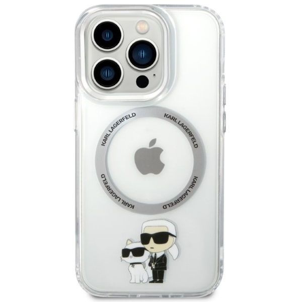 Karl Lagerfeld - Hardcase MagSafe (KLHMP14LHNKCIT) - iPhone 14 Pro - Transparent Iconic Karl&Choupette
