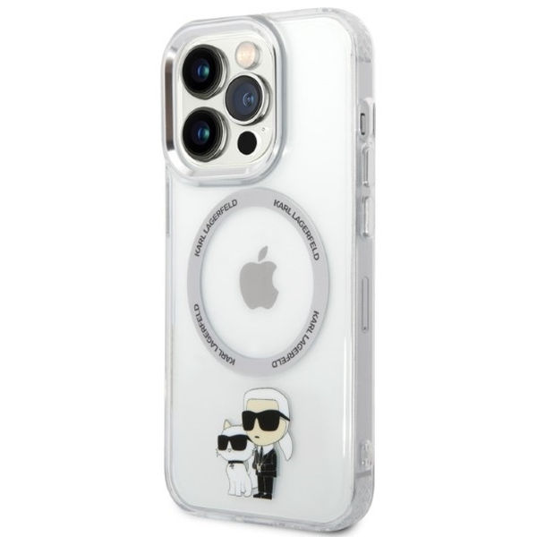 Karl Lagerfeld - Hardcase MagSafe (KLHMP14LHNKCIT) - iPhone 14 Pro - Transparent Iconic Karl&Choupette