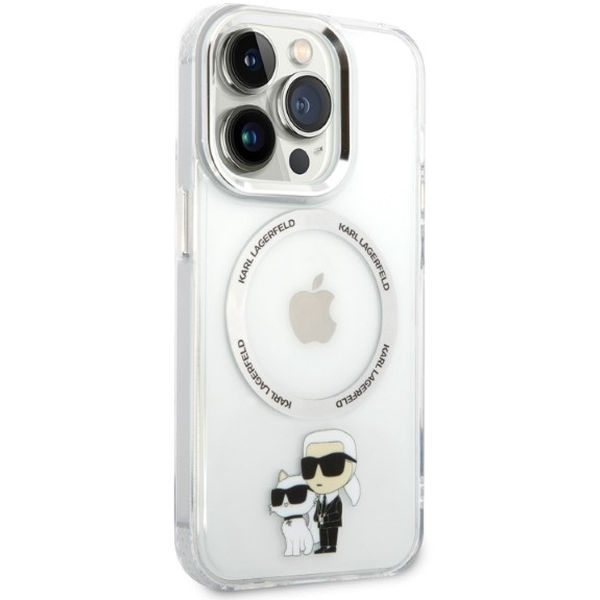 Karl Lagerfeld - Hardcase MagSafe (KLHMP14LHNKCIT) - iPhone 14 Pro - Transparent Iconic Karl&Choupette