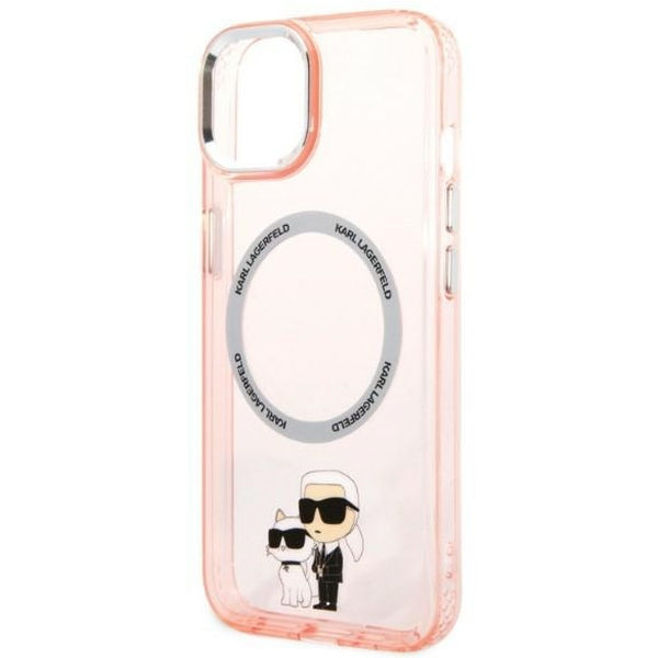Karl Lagerfeld - Hardcase MagSafe (KLHMP14MHNKCIP) - iPhone 14 Plus - Pink Iconic Karl&Choupette