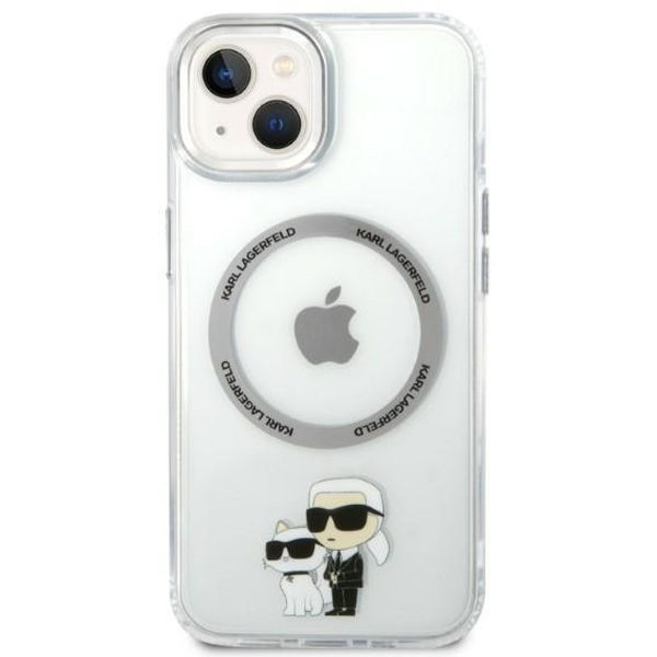 Karl Lagerfeld - Hardcase MagSafe (KLHMP14MHNKCIT) - iPhone 14 Plus - Clear Iconic Karl&Choupette