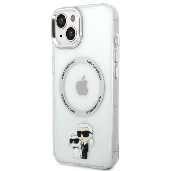 Karl Lagerfeld - Hardcase MagSafe (KLHMP14MHNKCIT) - iPhone 14 Plus - Clear Iconic Karl&Choupette