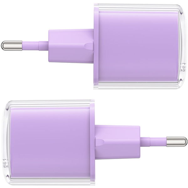 Acefast - Wall charger Sparkling Series (A53) - Type-C, GaN Technology, 30W, EU Plug, Fast Charging, LED display - Purple