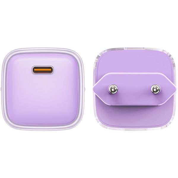 Acefast - Wall charger Sparkling Series (A53) - Type-C, GaN Technology, 30W, EU Plug, Fast Charging, LED display - Purple