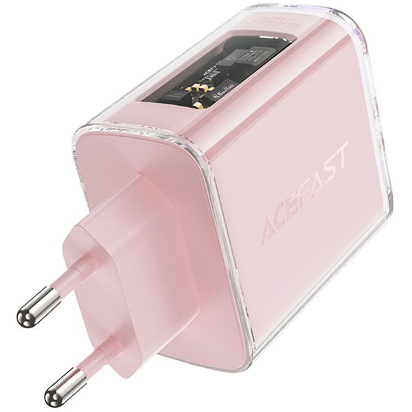 Acefast - Wall Charger Exploration Series (A45) - 2 x USB-C, USB, GaN, PD65W, Fast Charging - Cherry Blossom