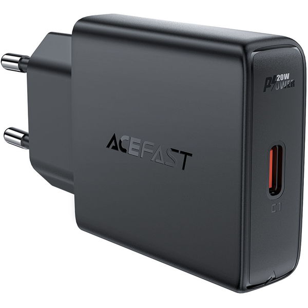 Acefast - Wall Charger (A65) - Type-C, GaN Technology, 20W, Power Delivery - Black
