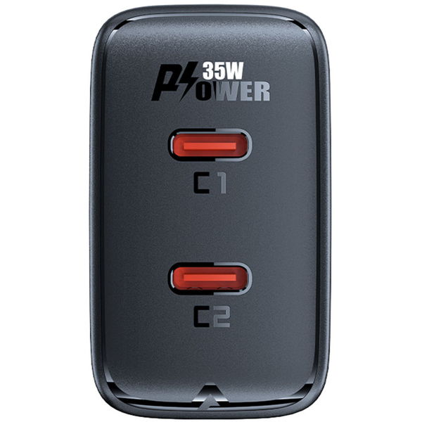 Acefast - Wall Charger (A49) - 2x Type-C, Universal Charger, GaN Technology, PD35W - Black