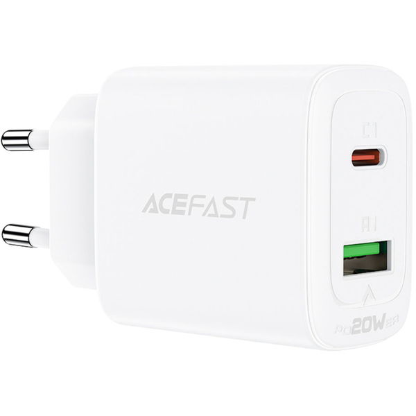 Acefast - Wall Charger (A25) - Type-C, USB, 20W, 3A, Power Delivery, Fast Charging - White