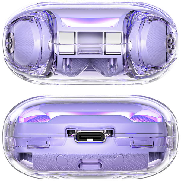 Acefast - Wireless Earbuds (T8) - USB-C, IPX4, Bluetooth 5.3, AI Call Noise Reduction, Digital Display, 480mAh - Purple