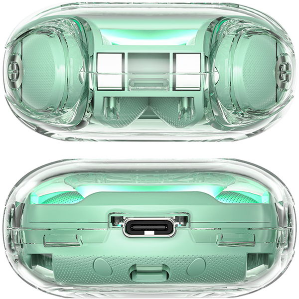 Acefast - Wireless Earbuds (T8) - USB-C, IPX4, Bluetooth 5.3, AI Call Noise Reduction, Digital Display, 480mAh - Mint Green