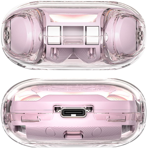 Acefast - Wireless Earbuds (T8) - USB-C, IPX4, Bluetooth 5.3, AI Call Noise Reduction, Digital Display, 480mAh - Lotus Pink