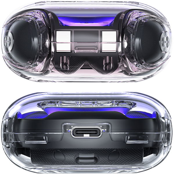 Acefast - Wireless Earbuds (T8) - USB-C, IPX4, Bluetooth 5.3, AI Call Noise Reduction, Digital Display, 480mAh - Bright Black