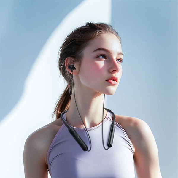 Acefast - Bluetooth Earphones (N3) - Behind the Head, Neckband, Noise Reduction, Bluetooth 5.4, IPX4, 300mAh - Black