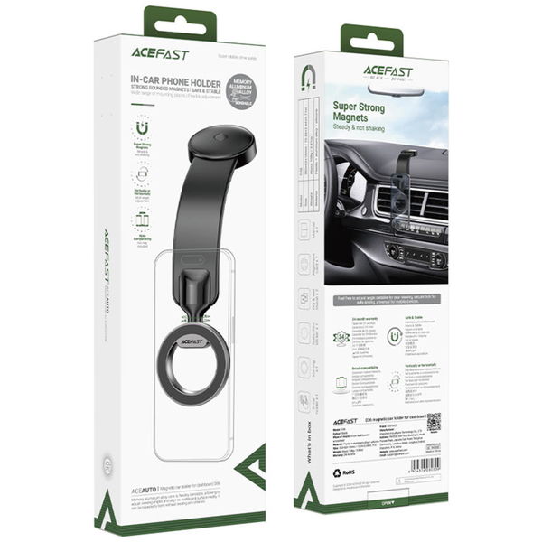 Acefast - Car Holder (D36) - Magnetic Grip, 360° Rotation, for Dashboard - Black
