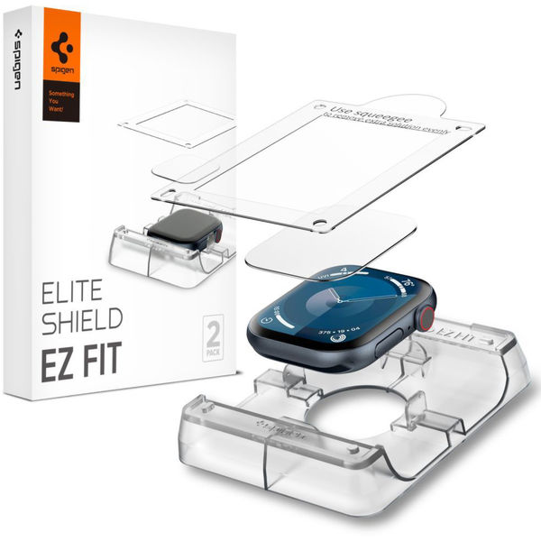 Spigen - Elite Shield EZ Fit (2 pack) - Apple Watch 10 46mm - Clear