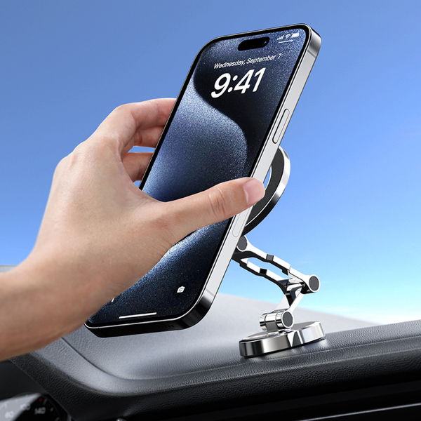 Acefast - Car Holder (D20) - Magnetic Ring, 360° Rotation, for Dashboard, Universal, Adjustable - Silver