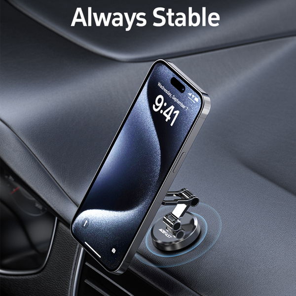 Acefast - Car Holder (D20) - Magnetic Ring, 360° Rotation, for Dashboard, Universal, Adjustable - Silver